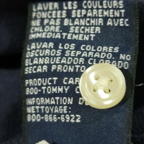 Vtg Tommy Hilfiger Polo Rugby Shirt Mens XL Embroidered Flag Y2k Preppy - Picture 9 of 16